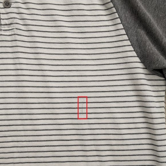 Old Navy gray striped henley t-shirt large - Picture 4 of 4